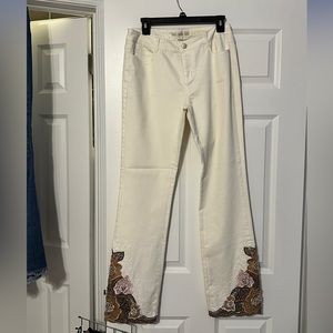 Boston Proper Decorative Flare Jeans